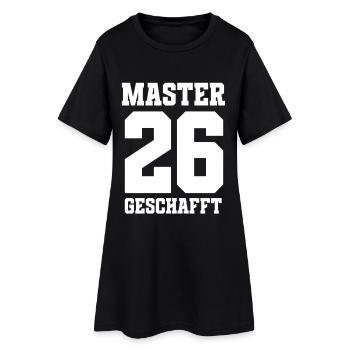 Master Geschafft 2026 Abschluss Master T-Shirt - Frauen T-Shirt-Kleid - Schwarz - Vorne