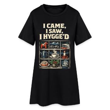 Viking scandinave Je suis venu J’ai vu J’ai hygé - Robe T-shirt Femme - noir - Devant