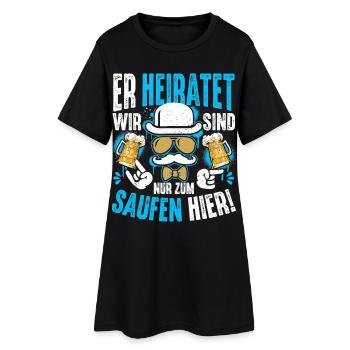 T-shirt de fête de garçon Hommes Grondement de fête de garçon - Robe T-shirt Femme - noir - Devant