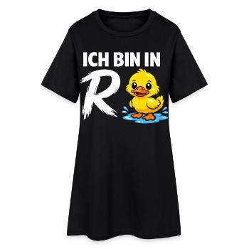 Rente Ente Ich Bin In Rente Geschenk - Frauen T-Shirt-Kleid - Schwarz - Vorne