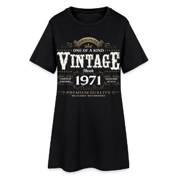 55e anniversaire cadeau de mari millésime mars 1971 - Robe T-shirt Femme - noir - Devant