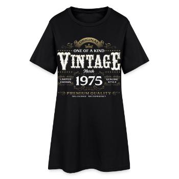 51. Geburtstag Geschenk Mann Vintage März 1975 - Frauen T-Shirt-Kleid - Schwarz - Vorne