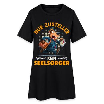Facteur SEUL LIVREUR PAS DE PASTEUR Drôle - Robe T-shirt Femme - noir - Devant