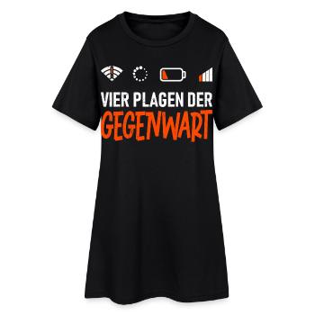 Science Coder FOUR PLAGUES OF THE PRESENT FUNNY - Women’s T-Shirt Dress - black - Front