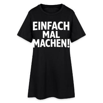 Fais-le simplement - Robe T-shirt Femme - noir - Devant