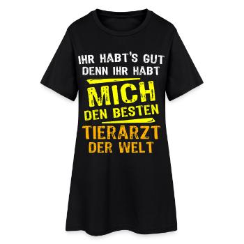 Tierarzt Geschenk - Frauen T-Shirt-Kleid - Schwarz - Vorne