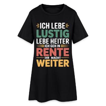 Lustig Rente Weiter Ruhestand Spruch - Frauen T-Shirt-Kleid - Schwarz - Vorne