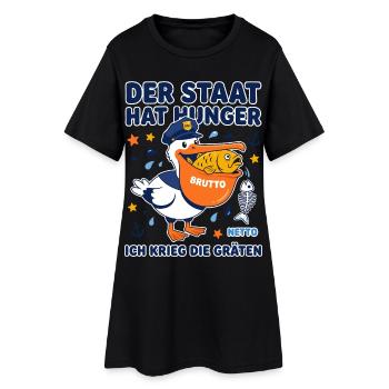 L’État est affamé de pélican - Robe T-shirt Femme - noir - Devant