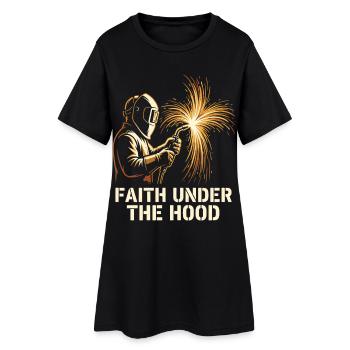 FOI SOUS LE CAPOT Motif du soudeur - Robe T-shirt Femme - noir - Devant