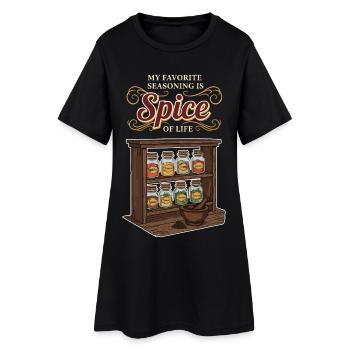 Épices Cuisine Humour Spice of Life - Robe T-shirt Femme - noir - Devant