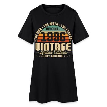 1996 Original Vintage Birthday Gift - Women’s T-Shirt Dress - black - Front