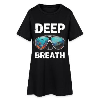Diving goggles underwater world - Women’s T-Shirt Dress - black - Front