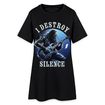 I destroy silence - Women’s T-Shirt Dress - black - Front