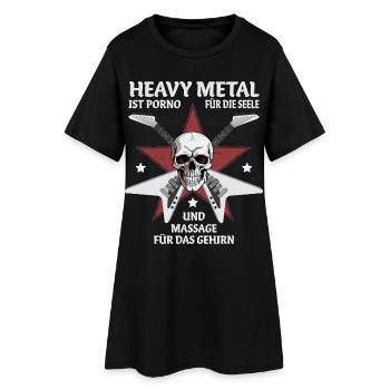 Le heavy metal, c’est du porno pour l’âme - Robe T-shirt Femme - noir - Devant