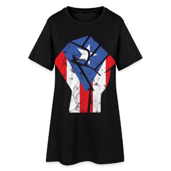 Poing de Porto Rico - Robe T-shirt Femme - noir - Devant