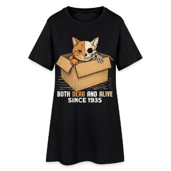 Schrödinger's Cat Both Dead And Alive Since 1935 - Women’s T-Shirt Dress - black - Front