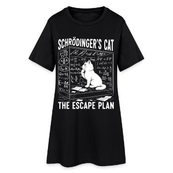 Schrödingers Cat The Escape Plan - Frauen T-Shirt-Kleid - Schwarz - Vorne