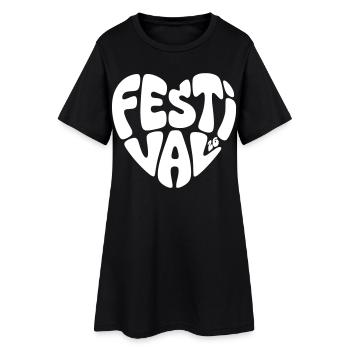 Festival 26 - Forme de cœur - Forme de cœur - Festival 2026 - Robe T-shirt Femme - noir - Devant