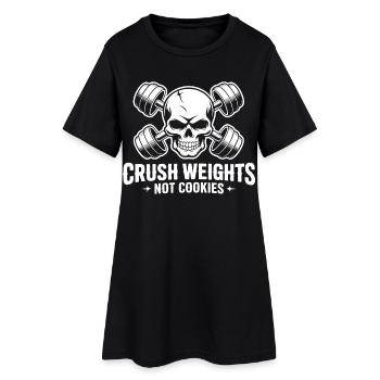 Crush Weights Gym No Sugar - Women’s T-Shirt Dress - black - Front