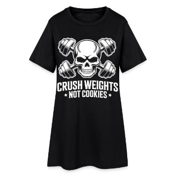 Crush Weights Gym No Sugar - Women’s T-Shirt Dress - black - Front