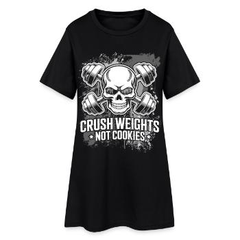 Crush Weights Gym No Sugar - Women’s T-Shirt Dress - black - Front