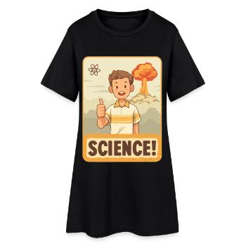 Science Hero: Cartoon Thumbs Up - Women’s T-Shirt Dress - black - Front