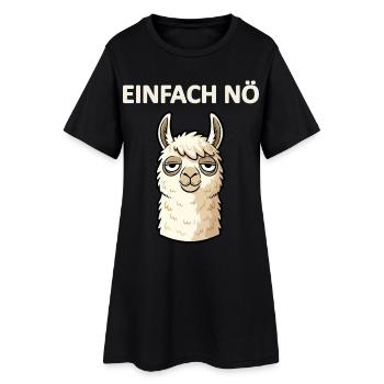 Lama drôle qui dit juste non - Robe T-shirt Femme - noir - Devant