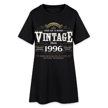 30. Geburtstag Geschenk Mann Vintage März 1996 - Frauen T-Shirt-Kleid - Schwarz - Vorne