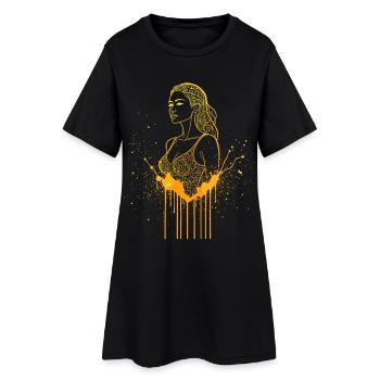 Portrait en ligne de la Femme d’Or - Robe T-shirt Femme - noir - Devant