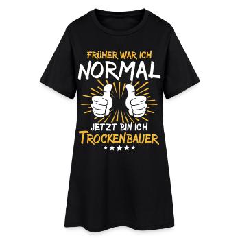 Dicton sur les cloisons sèches - Robe T-shirt Femme - noir - Devant