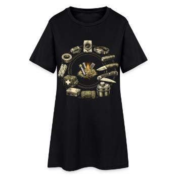 Prepper Survivalists - Women’s T-Shirt Dress - black - Front