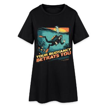 La flottabilité de plongeur en plongée sous-marine vous trahit - Robe T-shirt Femme - noir - Devant