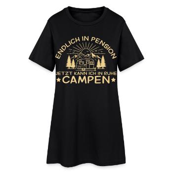 Retraite du camping de la maison d’hôtes - Robe T-shirt Femme - noir - Devant