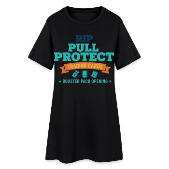 Rip Pull Protect Trading Cards Booster Pack - Frauen T-Shirt-Kleid - Schwarz - Vorne