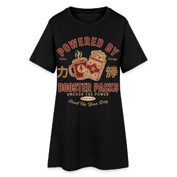 Angetrieben von Booster-Packs Entfesseln Sie das Powerlevel - Frauen T-Shirt-Kleid - Schwarz - Vorne