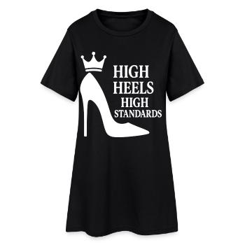 Talons hauts : Normes élevées : Reine de la déclaration de puissance - Robe T-shirt Femme - noir - Devant