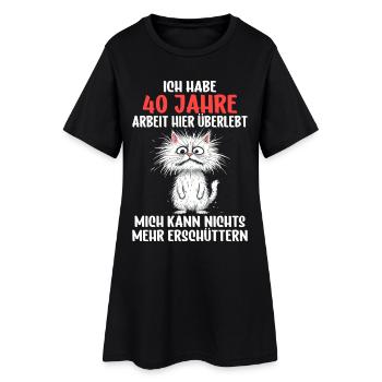 Service anniversaire du 40e Anniversaire de la Compagnie Travaux - Robe T-shirt Femme - noir - Devant