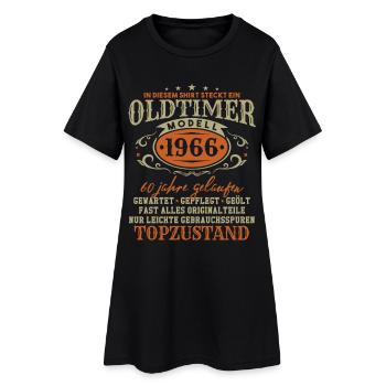 Oldtimer Baujahr 1966 Jahrgang Geburtstag Geschenk - Frauen T-Shirt-Kleid - Schwarz - Vorne