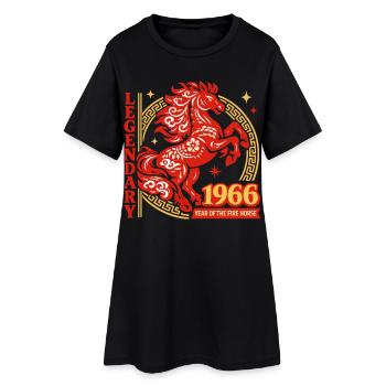 Cadeau du 60e anniversaire de la Légende du Cheval de Feu 1966 - Robe T-shirt Femme - noir - Devant