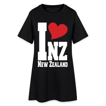 J’aime la Nouvelle-Zélande Néo-Zélandaise Proud - Robe T-shirt Femme - noir - Devant