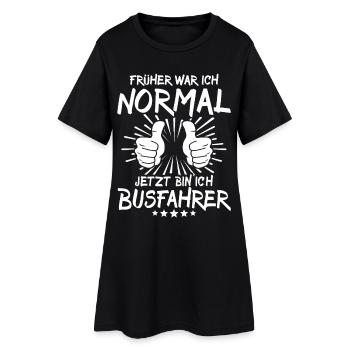 Busfahrer - Frauen T-Shirt-Kleid - Schwarz - Vorne