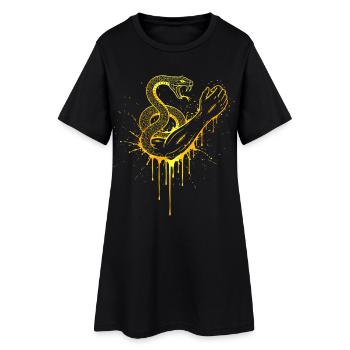 Snake Catcher Gold - Women’s T-Shirt Dress - black - Front