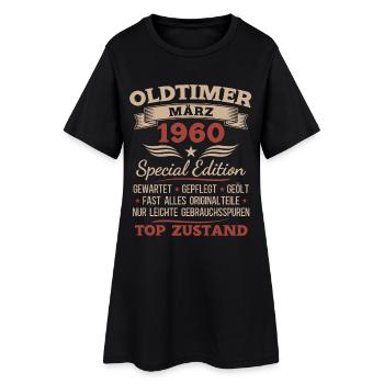 66. Geburtstag Geschenk Mann Oldtimer März 1960 - Frauen T-Shirt-Kleid - Schwarz - Vorne