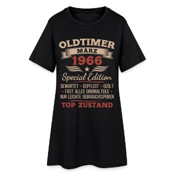 60. Geburtstag Geschenk Mann Oldtimer März 1966 - Frauen T-Shirt-Kleid - Schwarz - Vorne