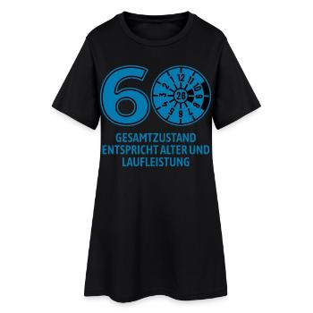 HU mars 2026 - 60 ans - cadeau d’anniversaire - Robe T-shirt Femme - noir - Devant