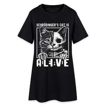 Schrödinger's Cat Dead And Alive - Women’s T-Shirt Dress - black - Front