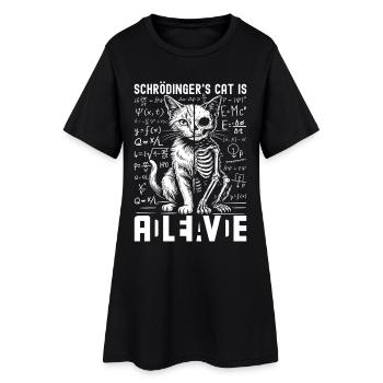 Schrödinger's Cat Dead And Alive - Women’s T-Shirt Dress - black - Front