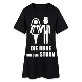 Le calme avant la tempête (Mariage marié JGA W) - Robe T-shirt Femme - noir - Devant