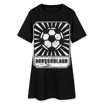 Deutschland Fussball Retro - Frauen T-Shirt-Kleid - Schwarz - Vorne