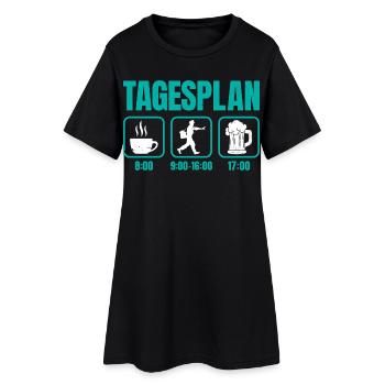 Postman DAILY SCHEDULE Delivering Packages Funny - Women’s T-Shirt Dress - black - Front